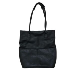 Joy Susan Black Faux Leather Shoulder Bag Tote Travel